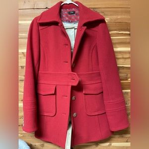JCREW WOMEN’S VINTAGE PEACOAT - RED - SIZE 12